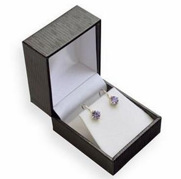 White Flocked Jewelry Plastic Box Stable Performance 47x52x38mm Size Or