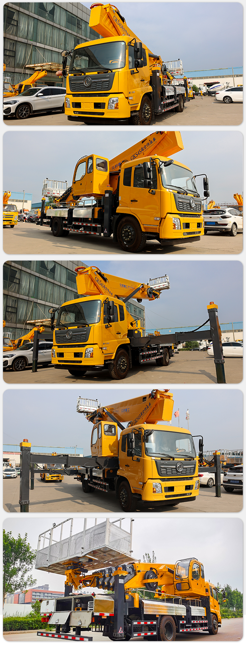 Aerial construction working Aerial Boom Lift for Advertising industry design