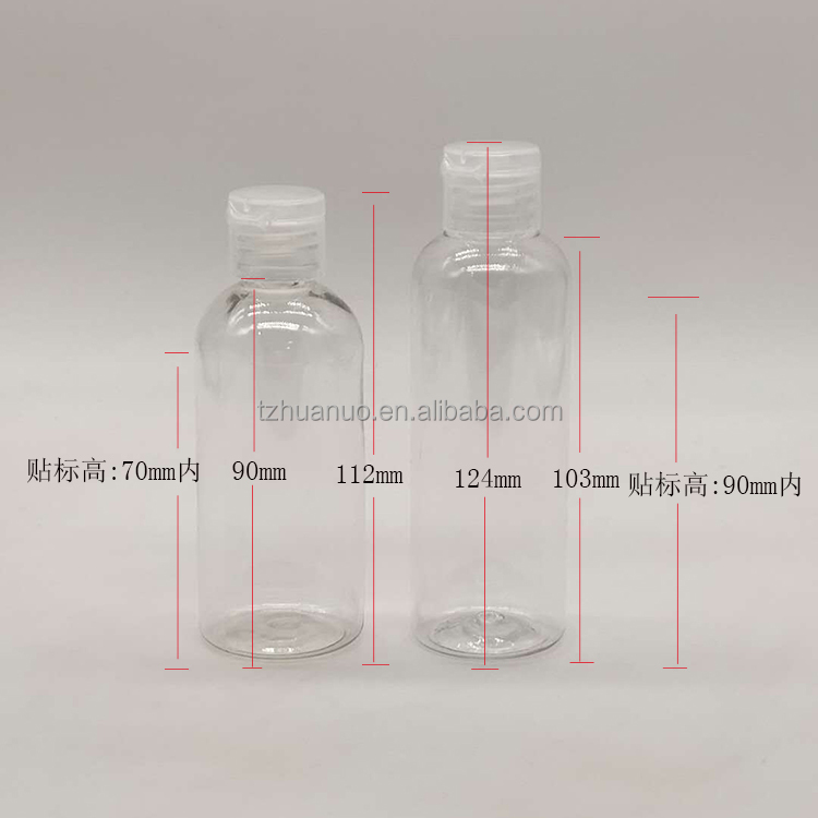 100mL PET Pump Bottle Plastic Spray Bottles for Alcohol Container Surface Handling