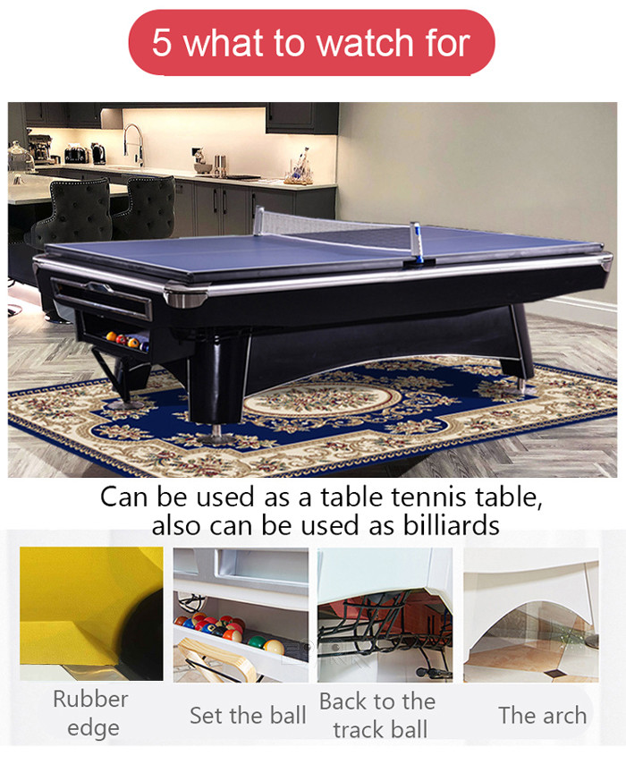 White 2 In 1 9FT Billiard Pool Table For Shopping Mall
