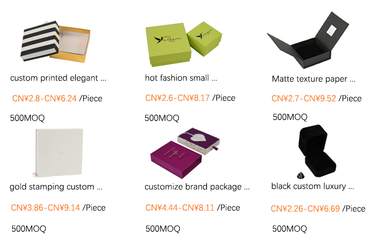 Eco Friendly Custom Cardboard Jewelry Gift Boxes Portable With Foam Insert