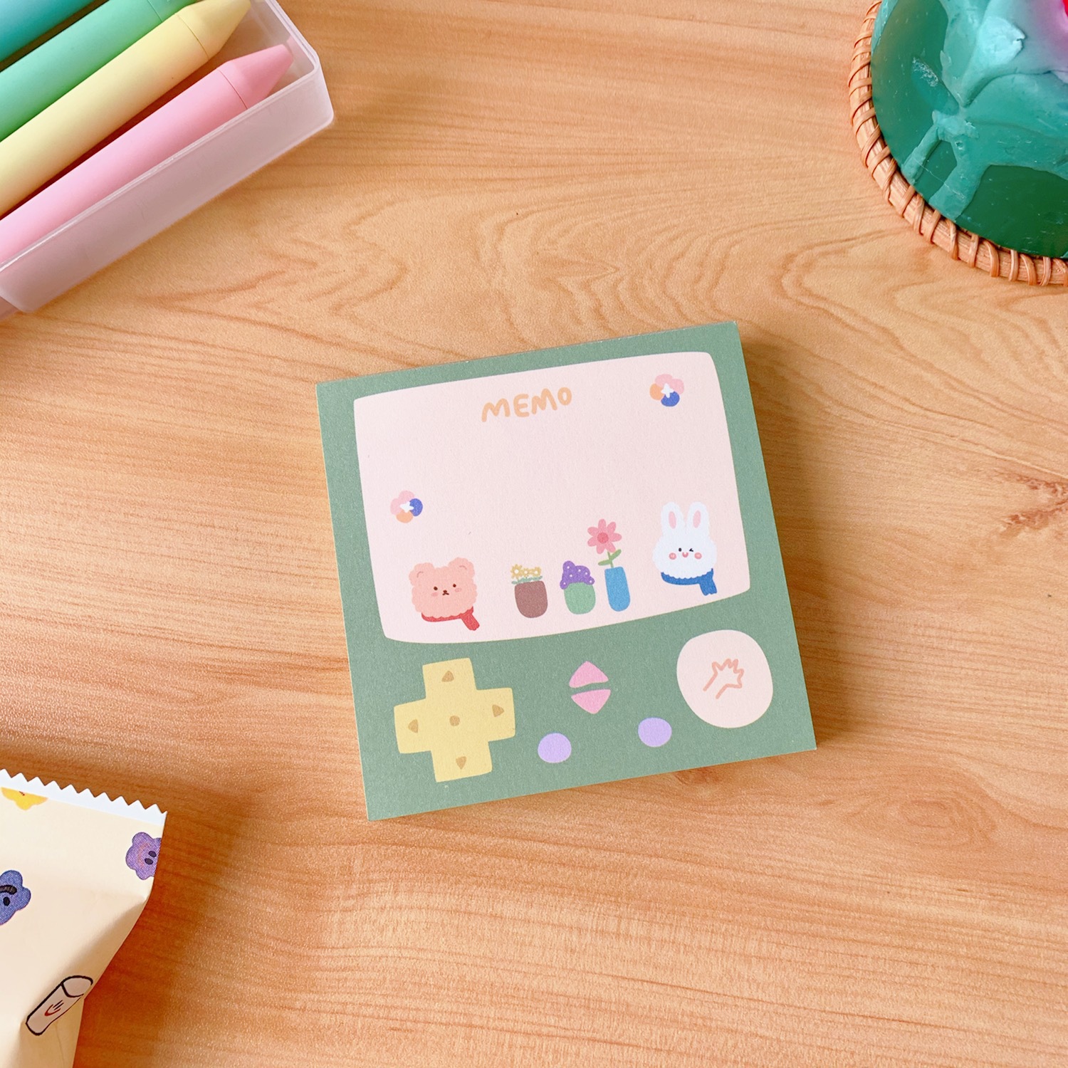 Cute Bear Self Sticky To Do List Note Pad for School Office 2022 Stationery Supplies