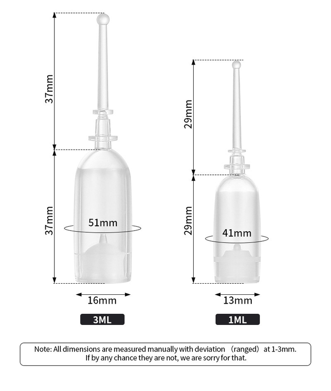 Serum Clear Plastic Ampoule Packaging 16mm Diameter PET Plastic Material