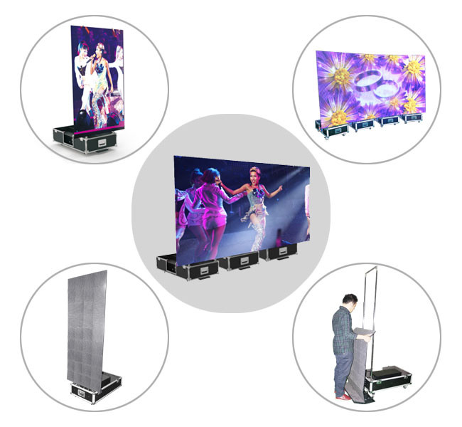 Commercial Advertising LED Display Screen Rental LED Totem Battery Powered