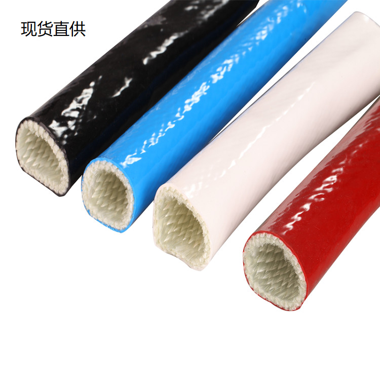 Alkali Free Silicone Rubber Fiberglass Sleeving 4mm Fiberglass Braided Sleeving