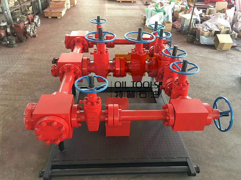 Oil Well Testing Hydraulic Choke Manifold 5000 Psi For Wellhead Flow Control API 16C