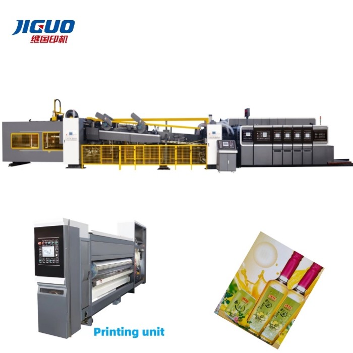 Fully Automatic Corrugated Box Printing Folding Gluer Die Cutting Stripping Machine