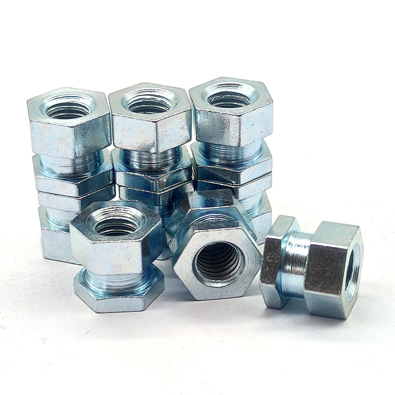 Customized Zinc Plated Nuts Electroplated Hexagon Head Nut Blue White