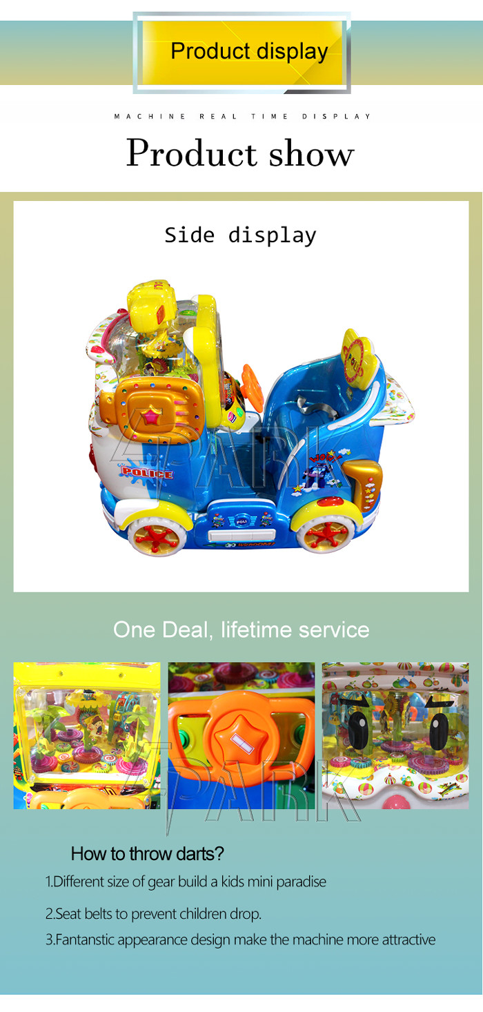 Colorful Kiddy Ride Machine , Momentary Car Kids Fun Racing Game Machine