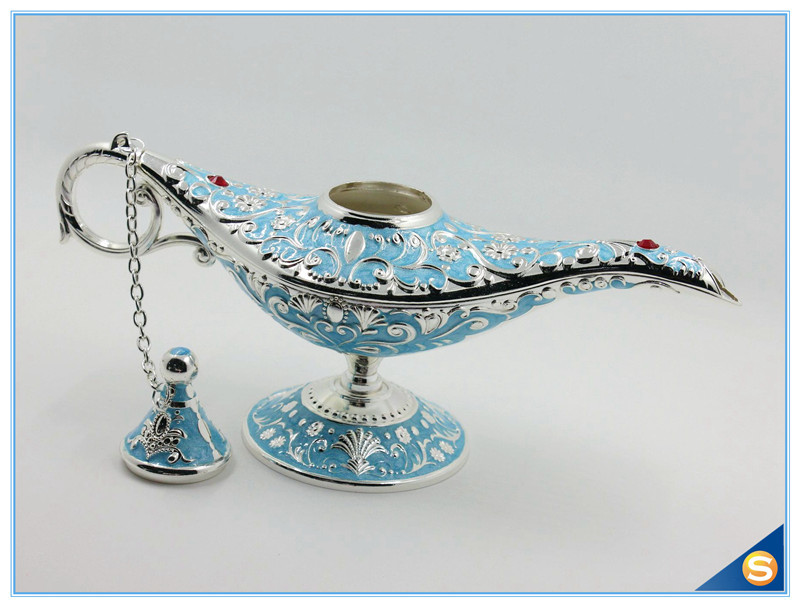 Middle East style metal aladdin lamp trinket box jewelry box for gift