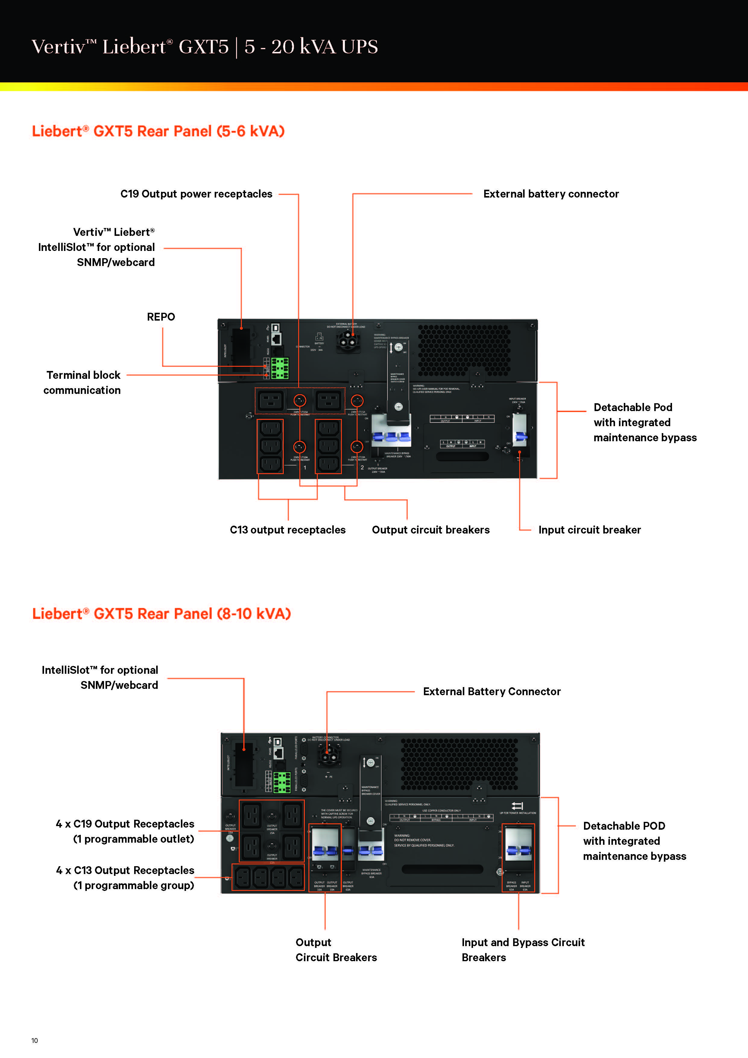 COMPUTER Vertiv GXT5 UPS 1.5kva 3kva 230V Pure Sine Wave Rack Mounted Tower Online UPS