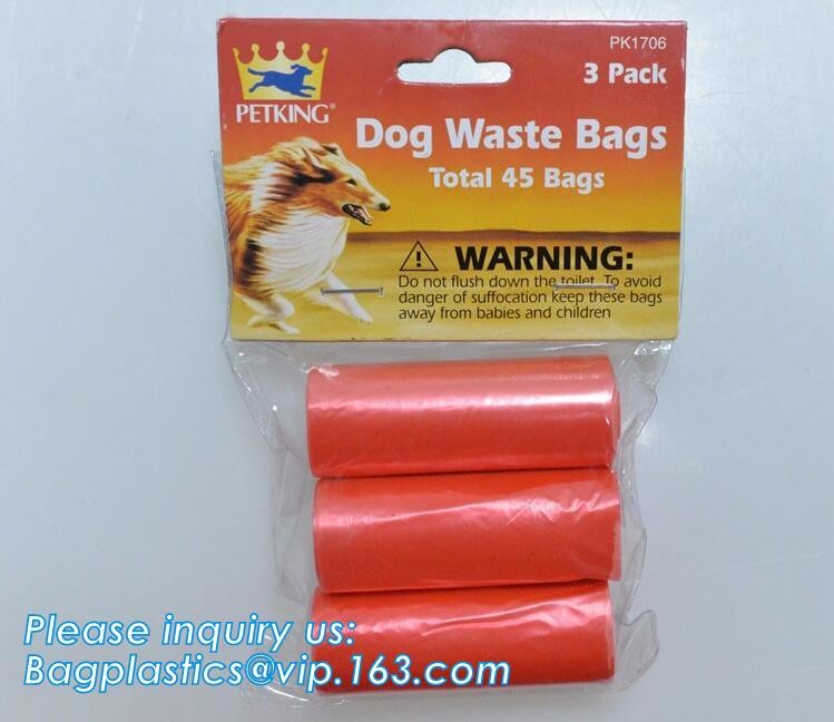 High Quality Eco-friendly Degradable Fashion With Printing Doggy Pet Dog Waste Poop Bags, Eco friendly pet dog waste poo