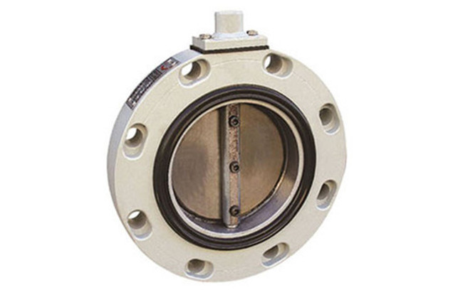 Stainless Steel Vacuum Eccentric Butterfly Valve 300mm Round With Lock
