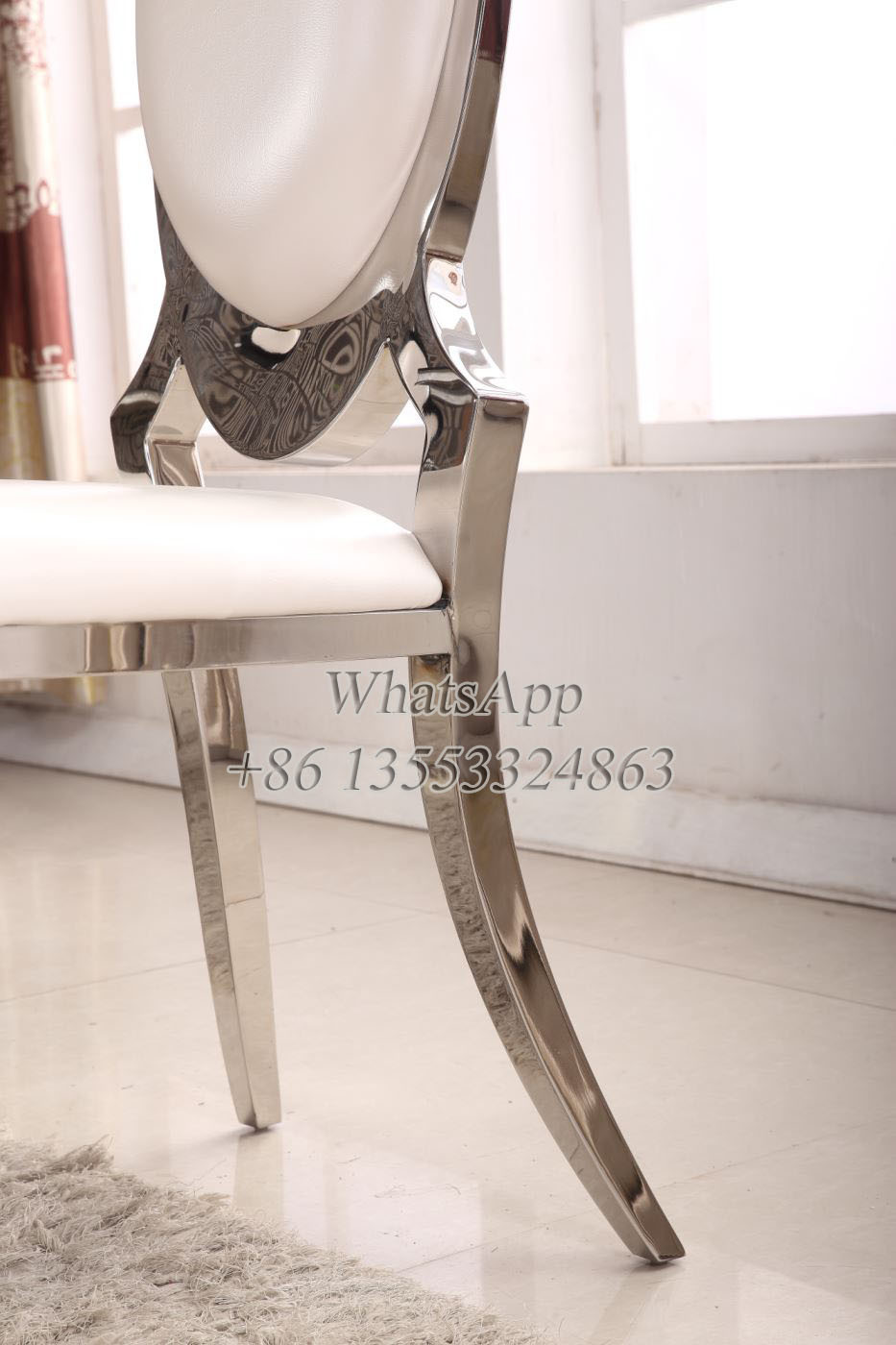 Stainless Steel And Leather Dining Chairs From Furniture Factory (YS-4)