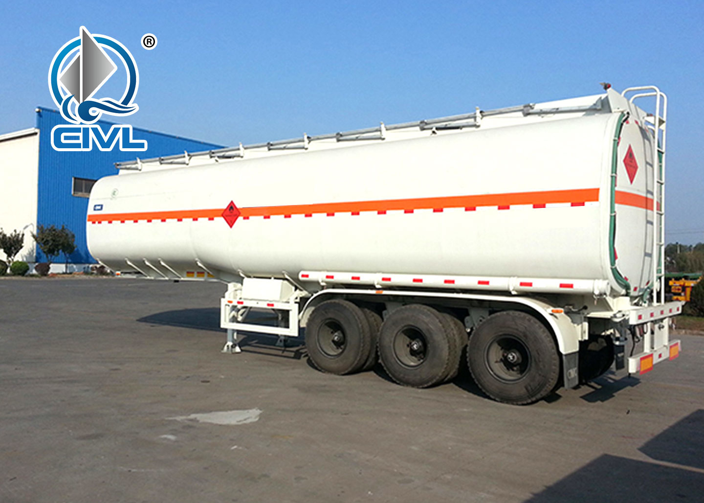 Fuel Oil Liquid Tanker Truck Semi Trailer Threeaxle Fuel Tanker Semi Trailer