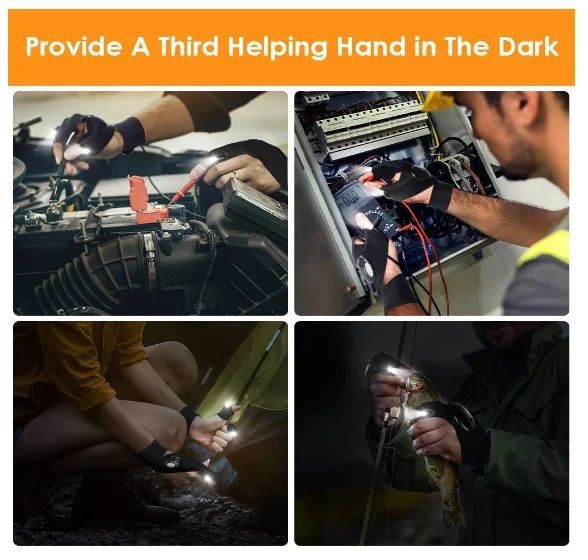 LED Flashlight Fishing Racing Gloves Work Other Sports Gloves Fish Fingerless Home Fishing Gloves
