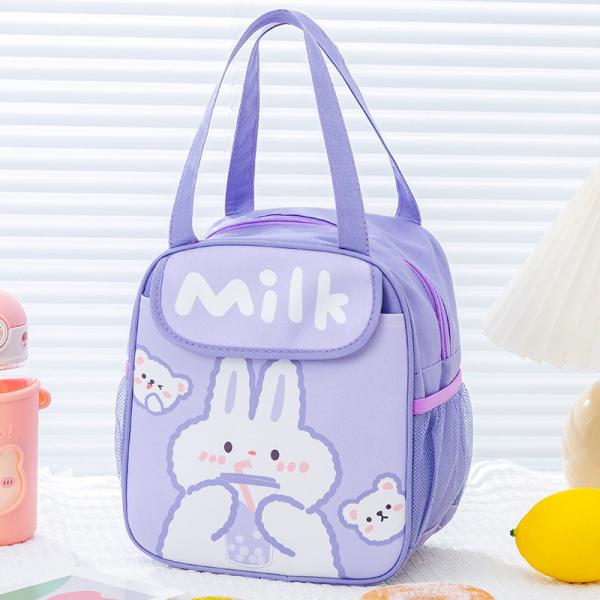 Kids Oxford Fabric Insulated Cooler Bag Waterproof Thermal Lunch Bag For Food Delivery