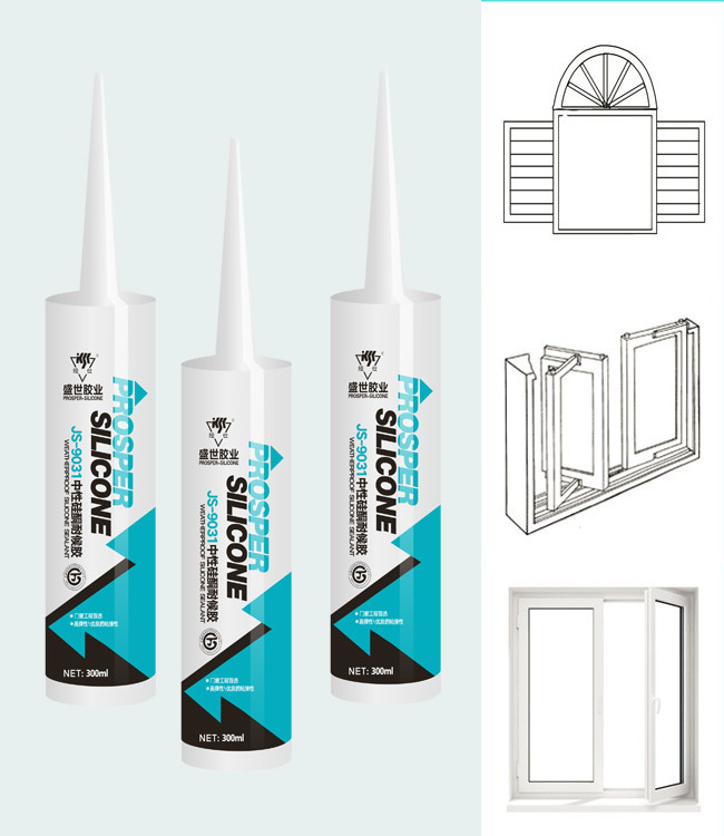 RTV 100% Neutral Silicone Sealant For Interior / Exterior Building Materials