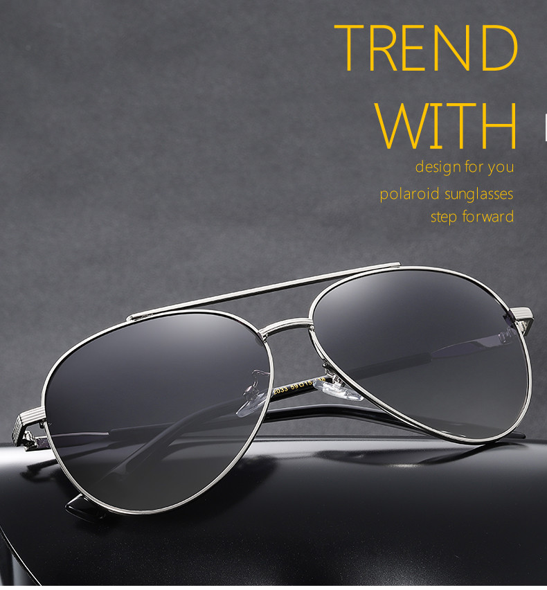 Portable TAC Polarized Photochromic Sunglasses Men'S UV400 Driving Transition Lens