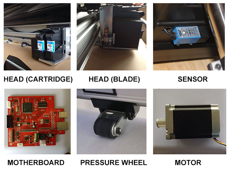 Digital Vertical Cutting Plotter , Single Color Inkjet Printing Machine