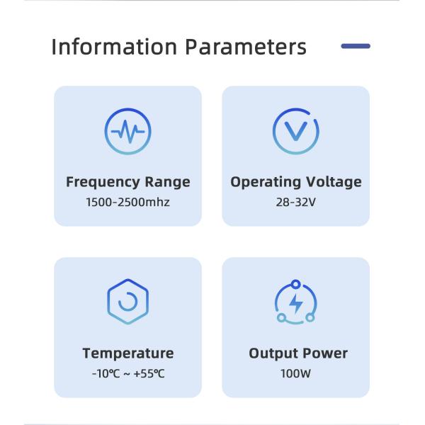 LDSK-TZ-KGAN-100w VCO Anti Drone 100W 1500-2500MHz Signal Generator GAN Module for DJI RF Power Amplifier Drone Defense