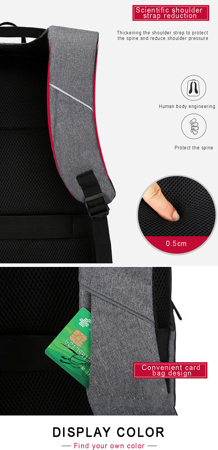 Large Capacity Oxford Cloth Laptop Backpacks Waterproof Smart Backpack With USB