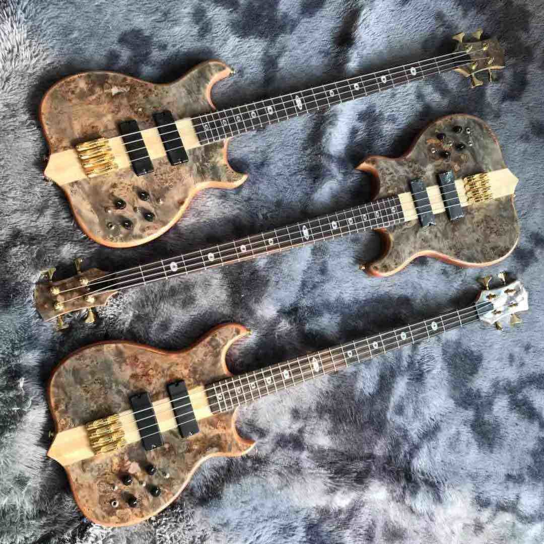 Custom Alem Grand Type 4, 5, 6 Strings Neck Through Body Electric Bass Ash Body