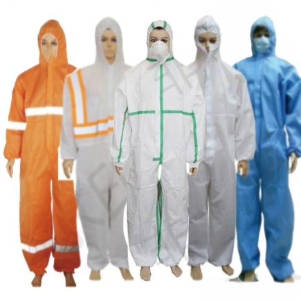 Disposable Sf PPE CE Type5&6 Waterproof Overall Protective Suit Nonwoven Coverall