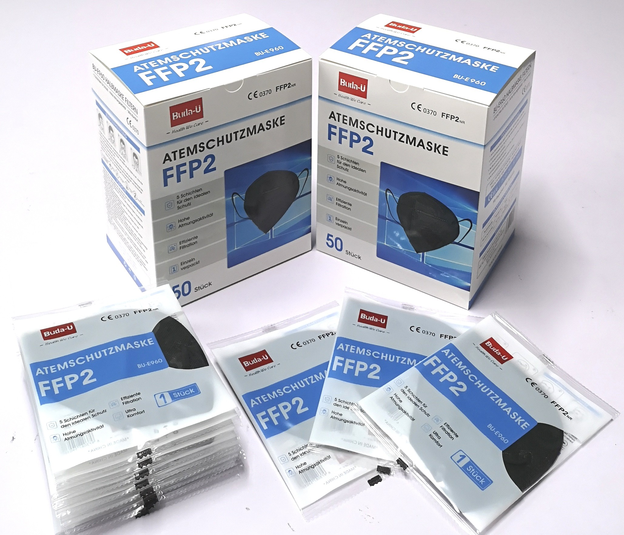 German Packing FFP2 Face Mask , FFP2 Particle Filtering Half Mask FFP2 Face Mask In Germany