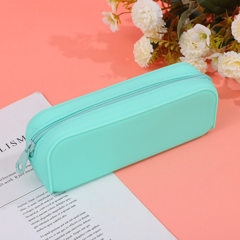 Zipper Silicone Pencil Holder BPA Free Great Durability for School Supplies Office College Teen Girls Adults
