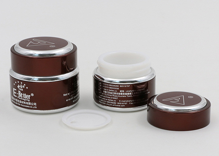 20ml Frosted Cosmetic Jars , Glass Cream Containers With Lids For Cosmetics