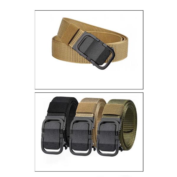 Dansky Automatic Metal Buckle Belt Nylon Webbing Men Waist Outdoor Waist Belt Tactical Belt for Men