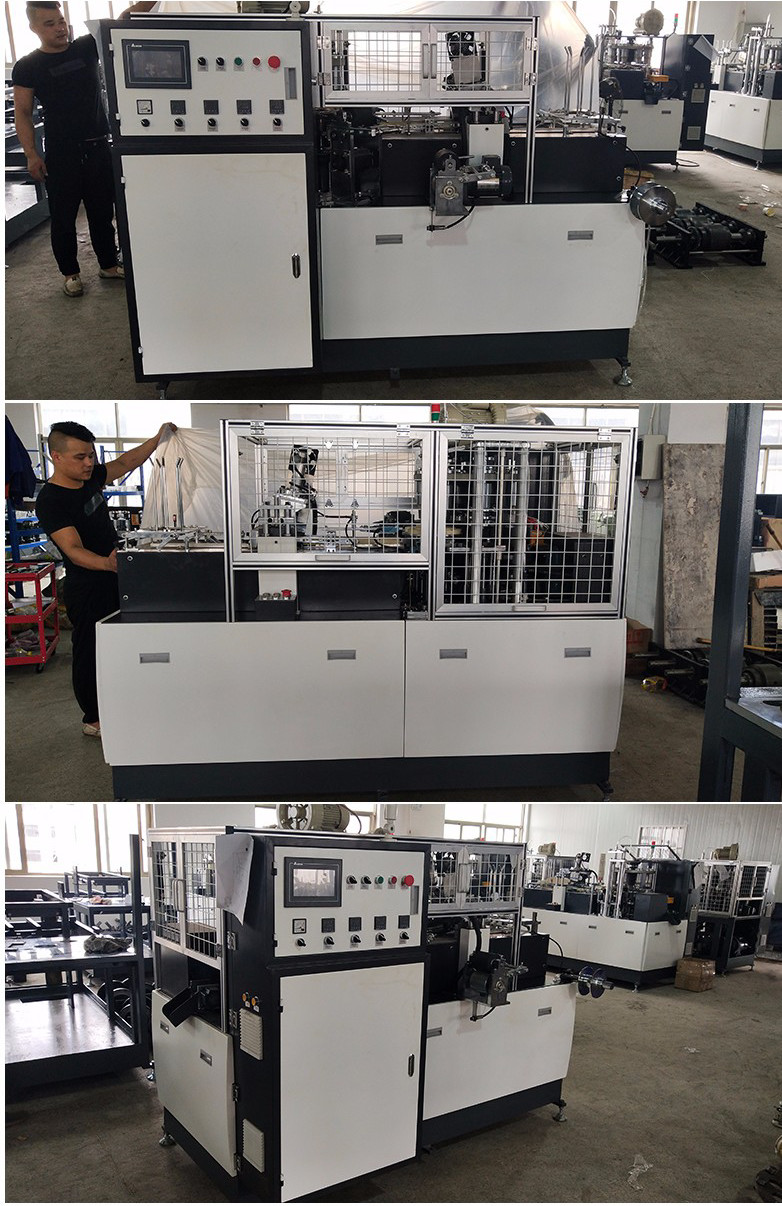 3-16oz fully automatic edible onetime water coffee paper cup making machines