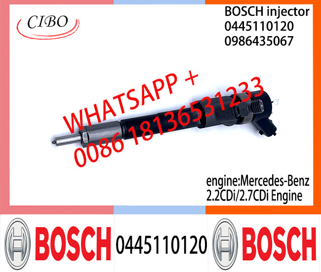 BOSCH Common Rail fuel Injector 0445110120 0445110121 0445110205 0445110206 0986435067 for Mercedes-Benz 2.2CDi/2.7CDi