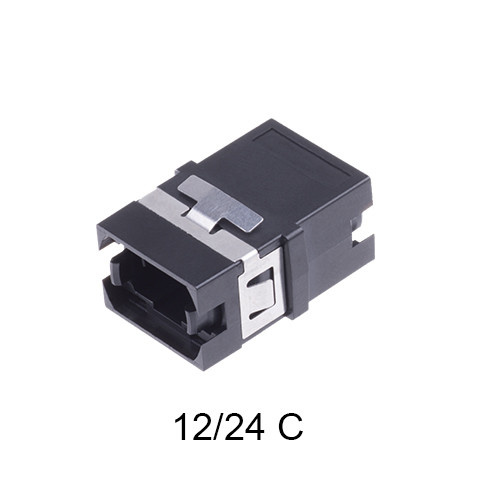 Black Color MPO Fiber Optic Adapter 12C / 24C / 36 C Easy Operating