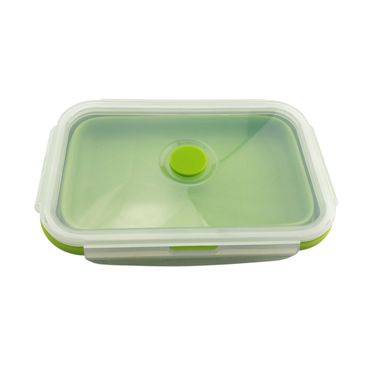 custom adult korean microwave food packaging children's silicone folding food container food grade silicone lunch box