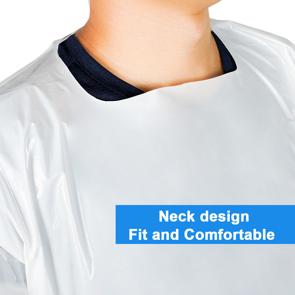 Water Repellent Plastic PE Coated Disposable Isolation Cover Gown