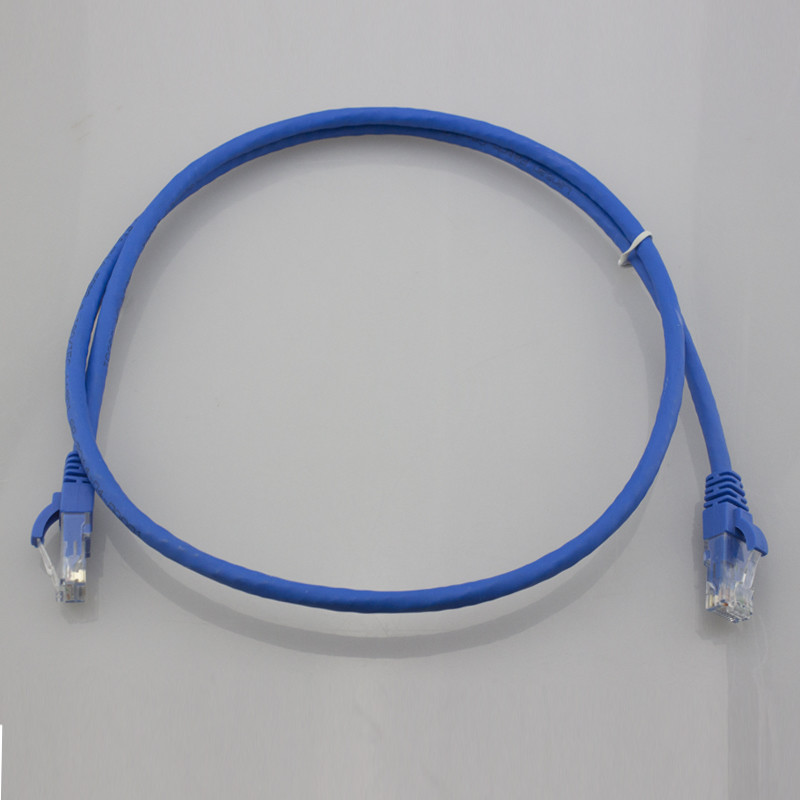 24AWG UTP 4 Pair Bare Copper 90° Bending Cat6 Patch Cord