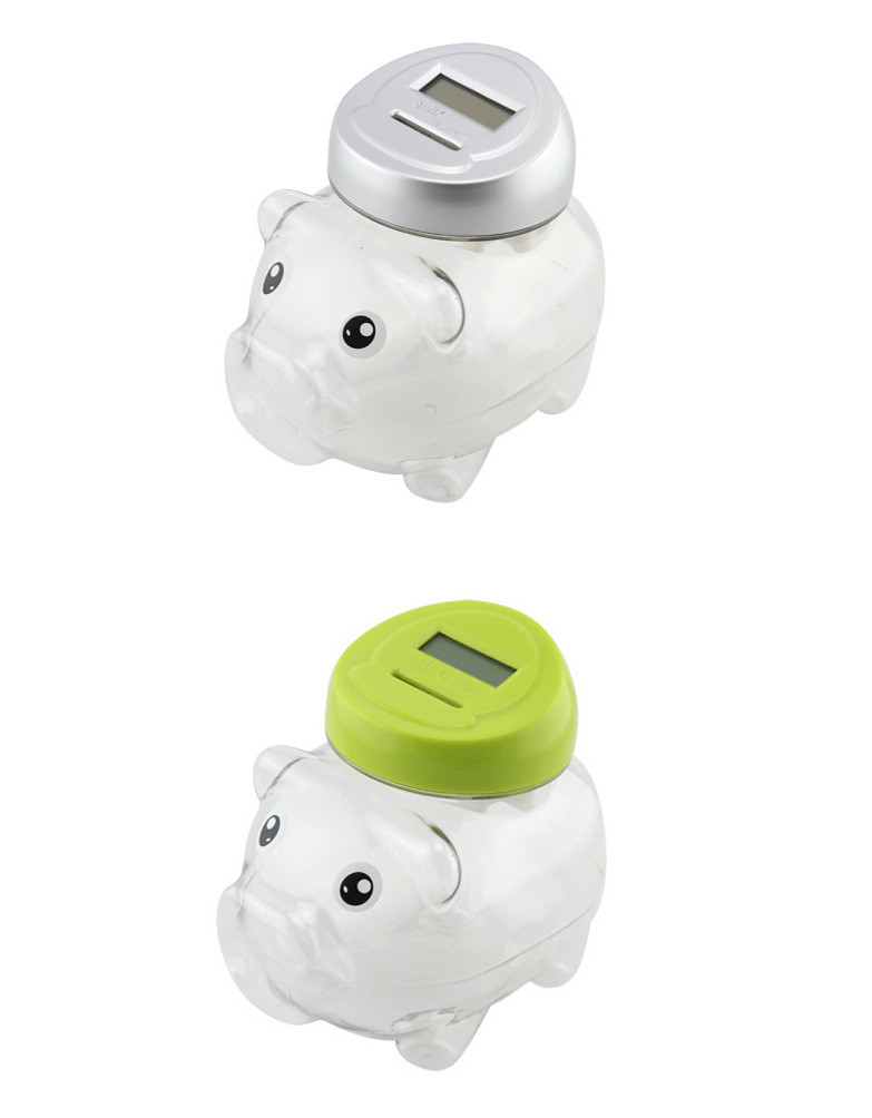 ABS Digital Currency Colorful Piggy Bank For Kids Purple Yellow Pink Blue Green