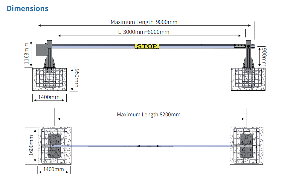 Heavy Duty Rising Beam Gate Milita | ZASPS