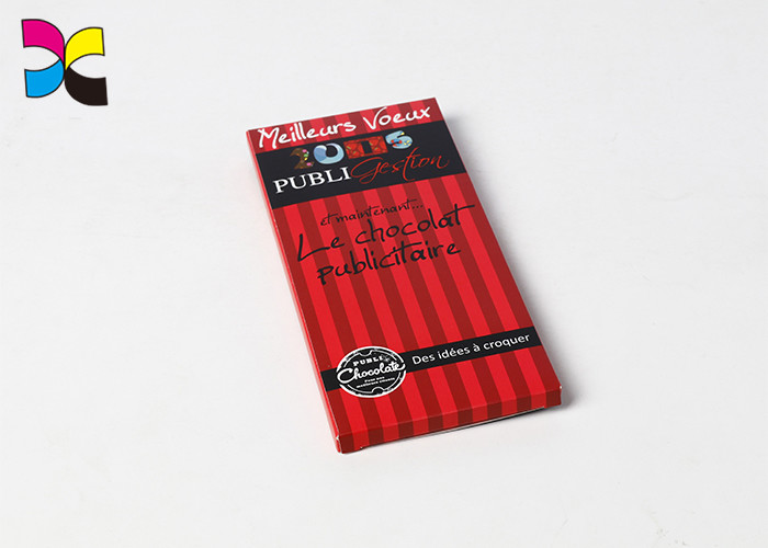 Custom Red Printed Cardboard Boxes Strong Chocolate Packaging Hot Stamping