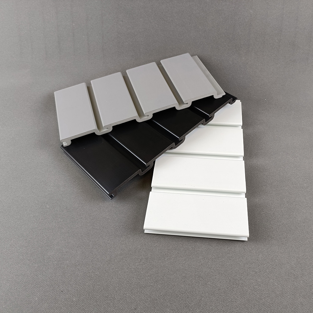 High Density Pvc Slatwall Panels Wall Mounting For Living Pop Room