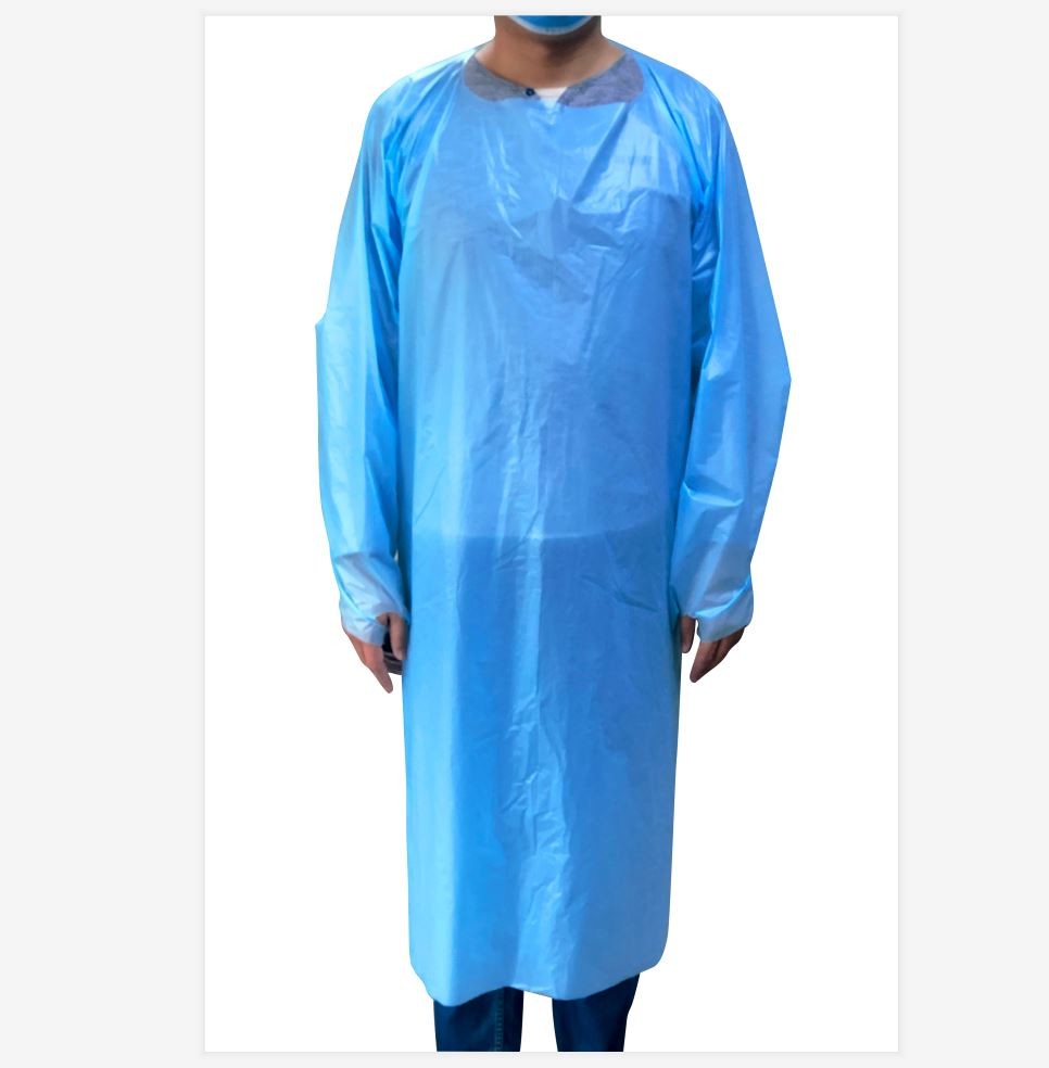 Medical Protective Cpe Plastic Surgical Gown Easy To Wear And Removal