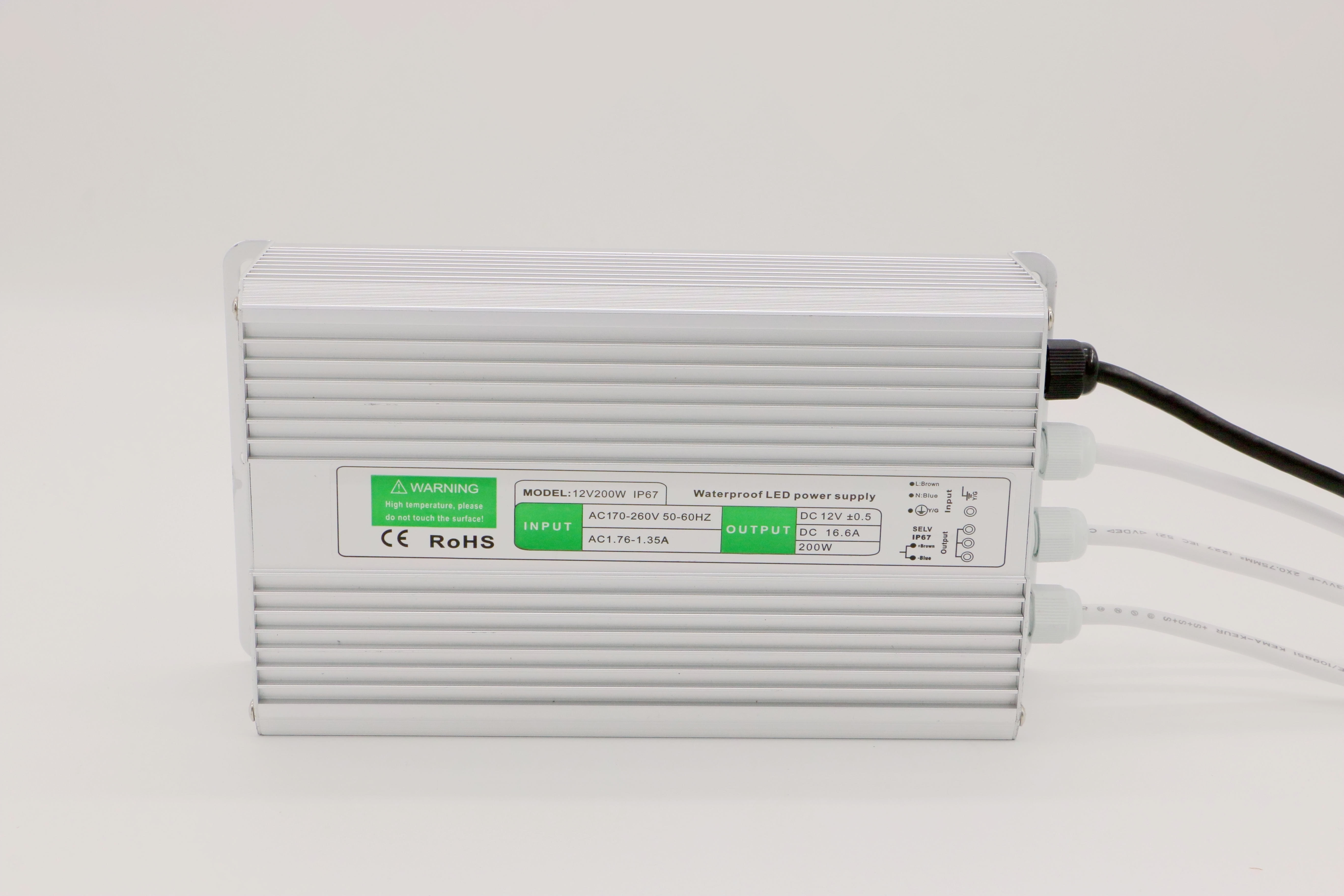 water proof smps 12V16.7A200W single output SMPS with CE DC12V200W full watt Iron Case for LED Lighting Factory Outlet