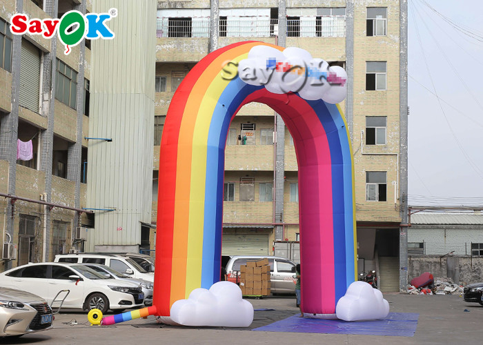 Colorful Oxford Cloth 210D Inflatable Rainbow Arch