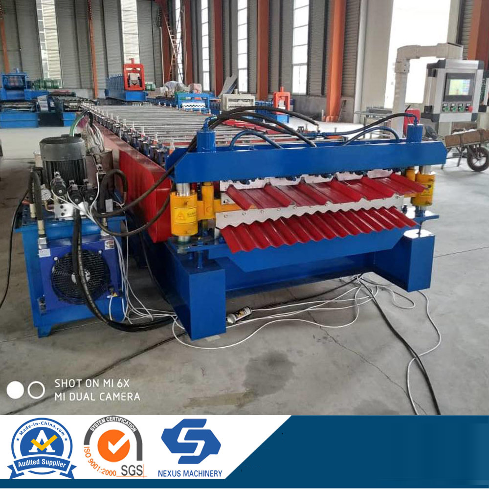 2 in 1 Double Layer Steel Roof Sheet Roll Forming Machine Made for Nigeria Market