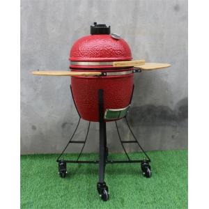 China 44cm Ceramic Barbecue Grill Royal Red Color 17 Inch Smoking Baking Grilling Searing on sale