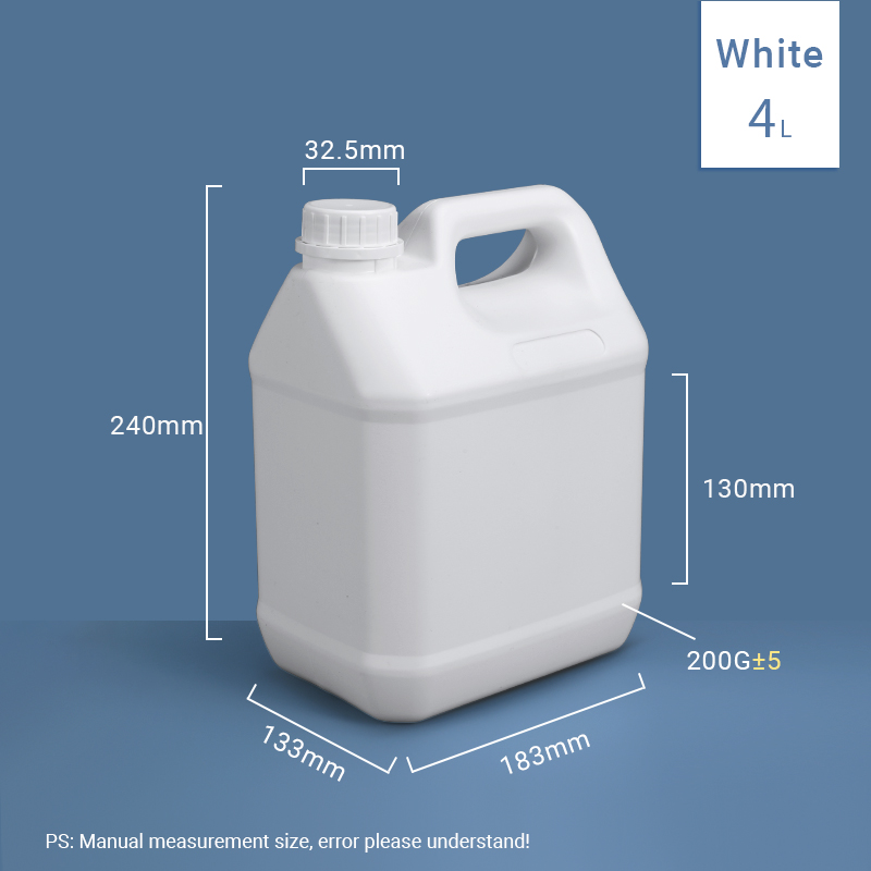 200ml Customized Round White HDPE Plastic Bottles for Pesticides and Detergent Liquid