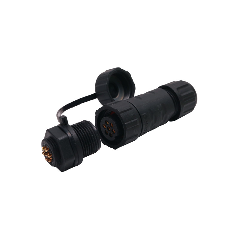 OEM ODM Waterproof Plastic Connector 7pins Female Assembly To Panel Mount Connector