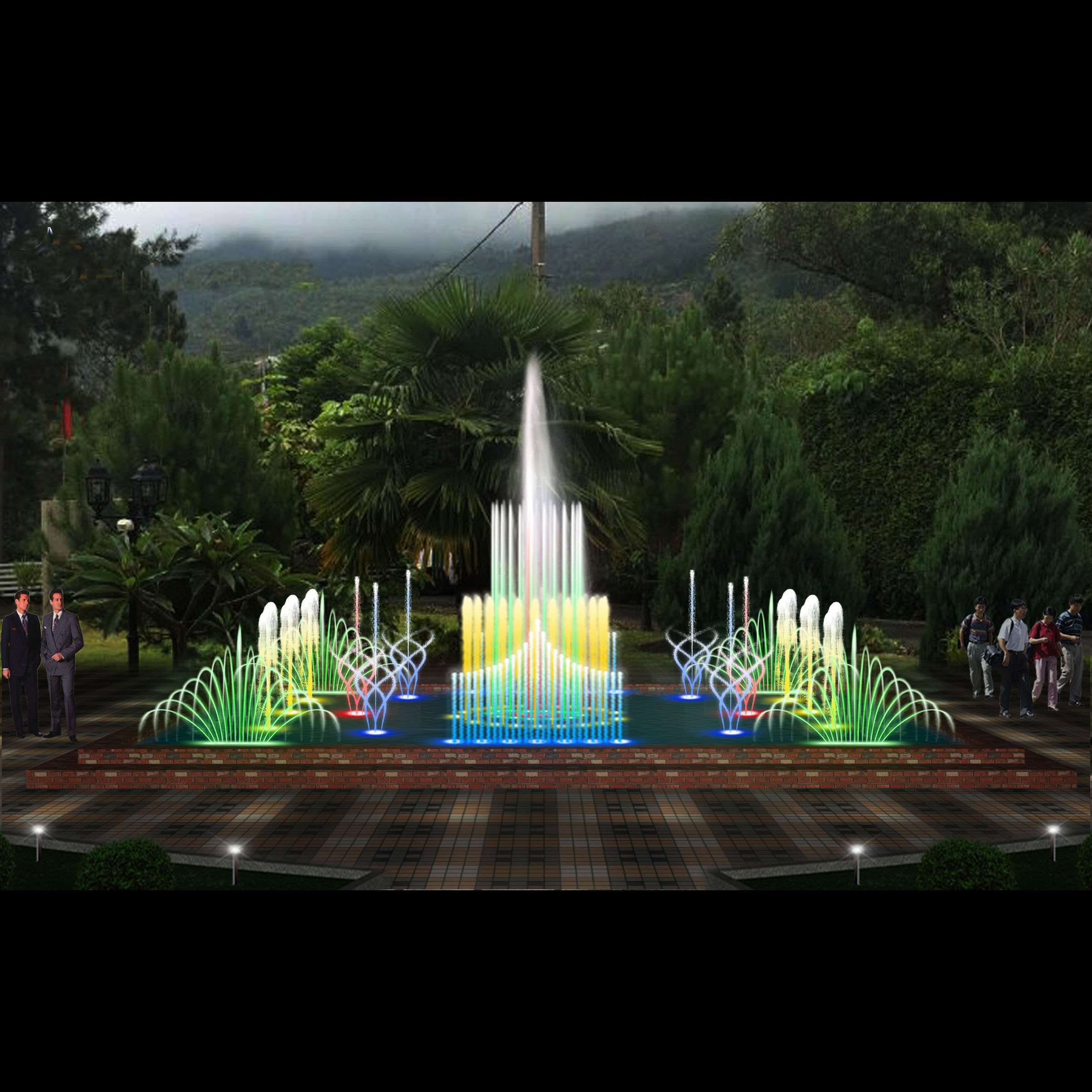 Easy install artificial water fountain